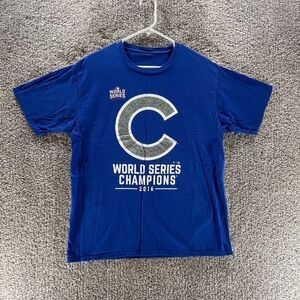 Chicago Cubs Shirt Adult Large Blue 2016 World Series Champions Fanatics‎ Mens